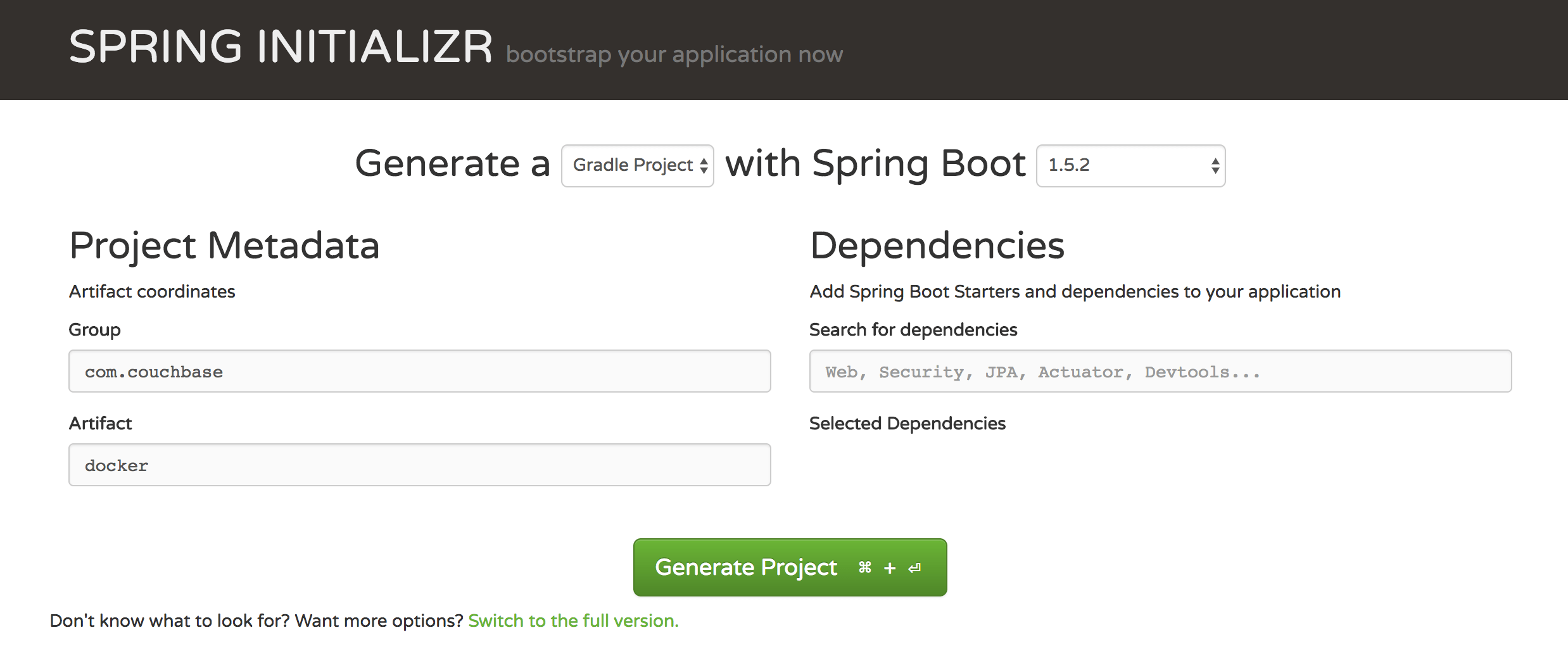 Spring Boot Initializr
