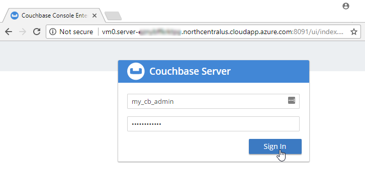 Couchbase Server login