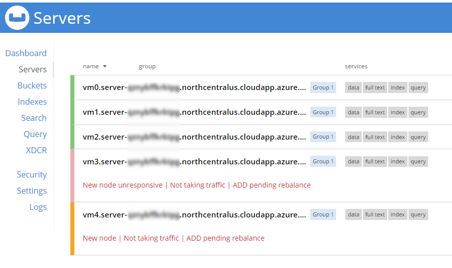 New Couchbase Server nodes