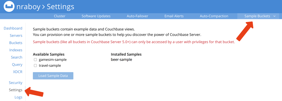 Couchbase Beer Sample Bucket