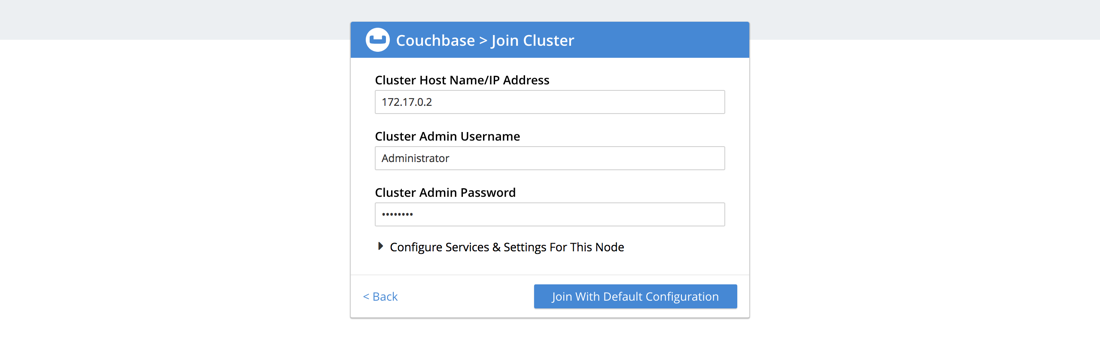 Couchbase Join Cluster