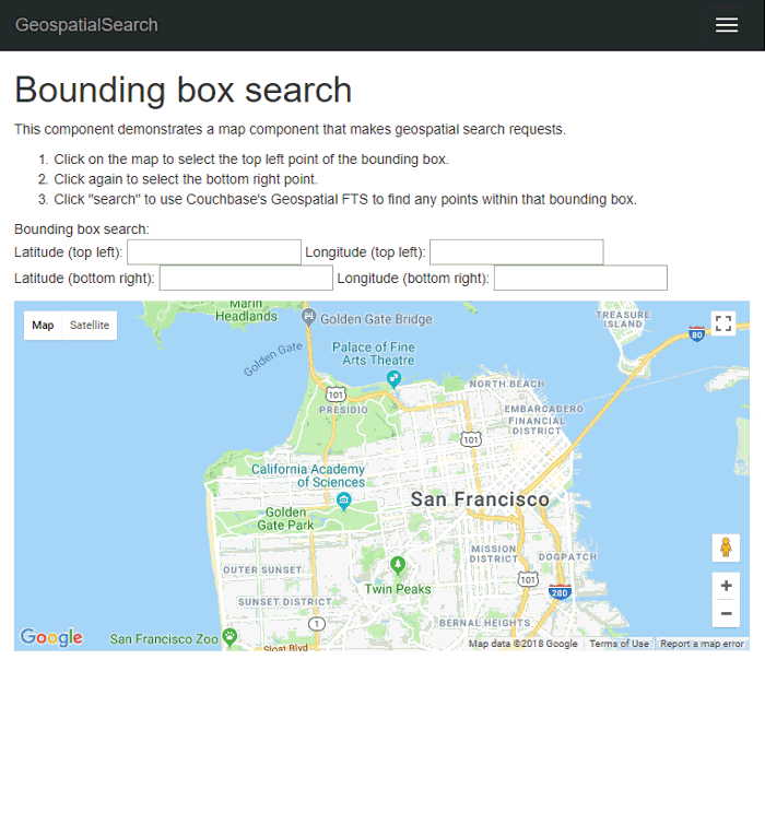 Geospatial bounding box