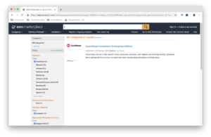 AWS Container Marketplace front page