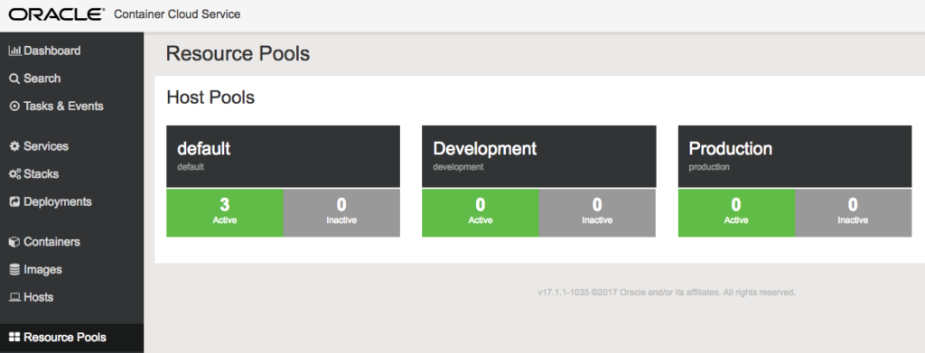 Oracle Cloud Default Resource Pool