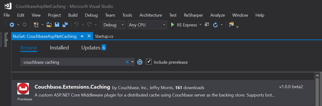 Couchbase extension for distributed caching available on NuGet