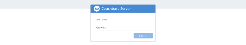 Couchbase Server Admin Login