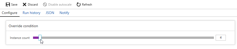 Scaling down slider