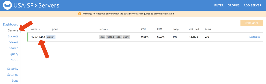 Couchbase Docker Container IP