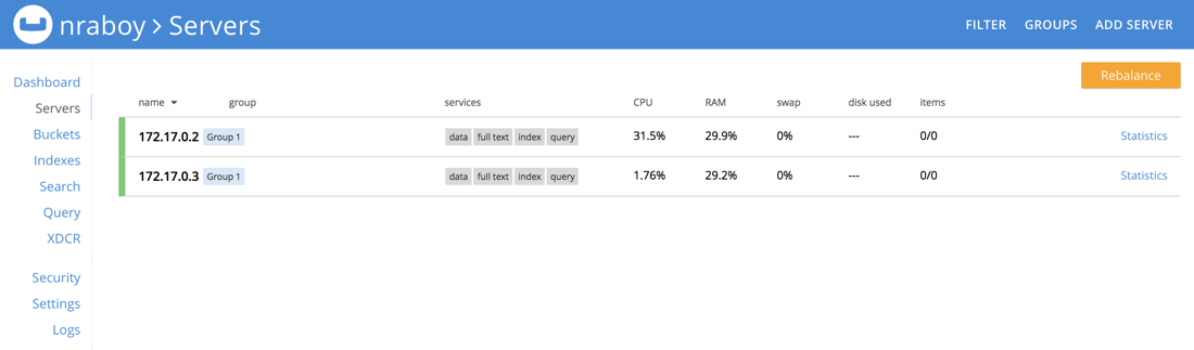 Couchbase Server List