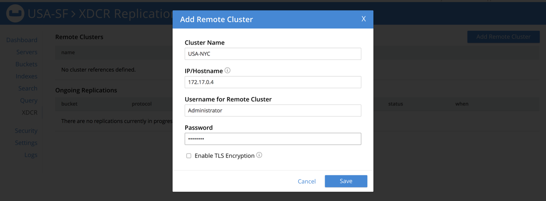 Couchbase XDCR