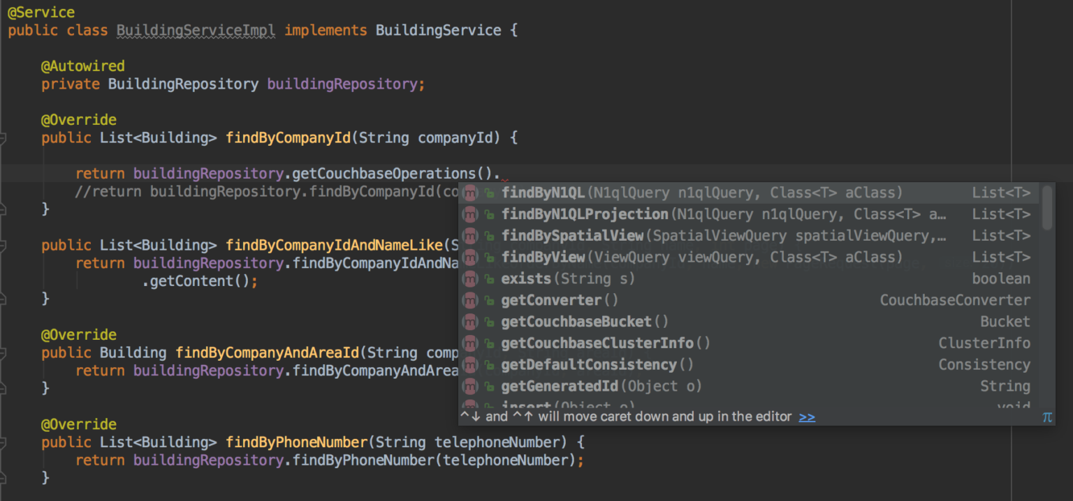 SpringBoot and Spring Data Setting Up with Couchbase