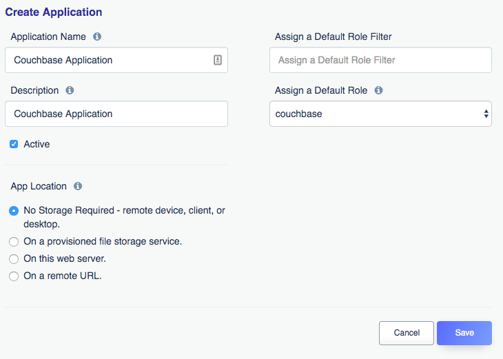 Create a DreamFactory application