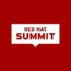 The words "Red Hat Summit" in red type in a white square that's inside a larger red square