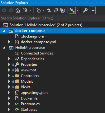 Docker Compose in Visual Studio
