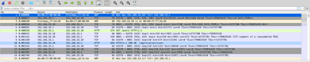 A wireshark trace without a filter