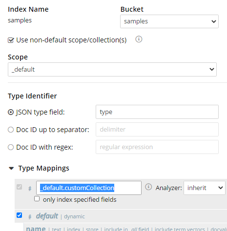 specifying a document collection for searching