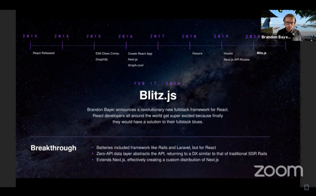 Keynote by Brandon Bayer of Blitz JS