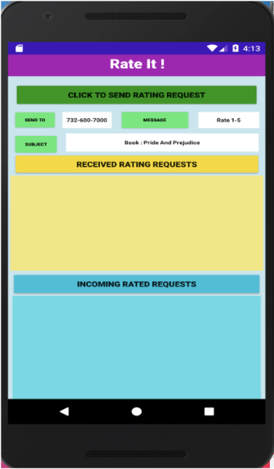 Sample screen of Couchbase Mobile app