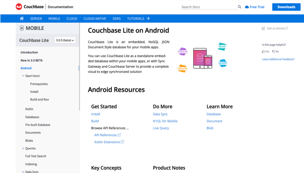 Couchbase Mobile documentation