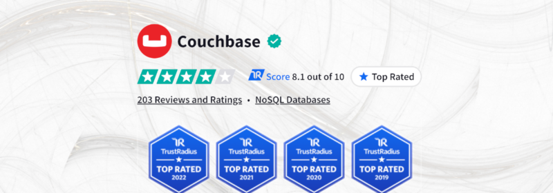Couchbase Earns 2022 Top Rated Awards from TrustRadius–again!