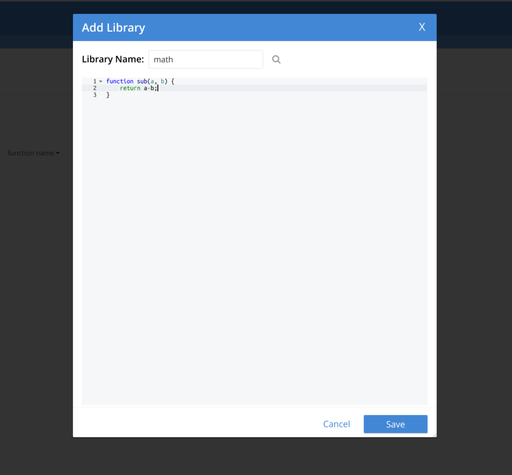 Add JavaScript library using UI