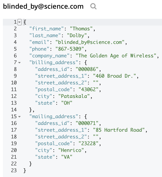 Automatic denormalization of JSON documents using eventing