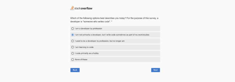 Stack Overflow Developer Survey for 2023 Now Open