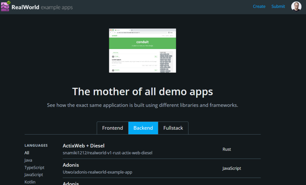 The mother of all demo apps: RealWorld
