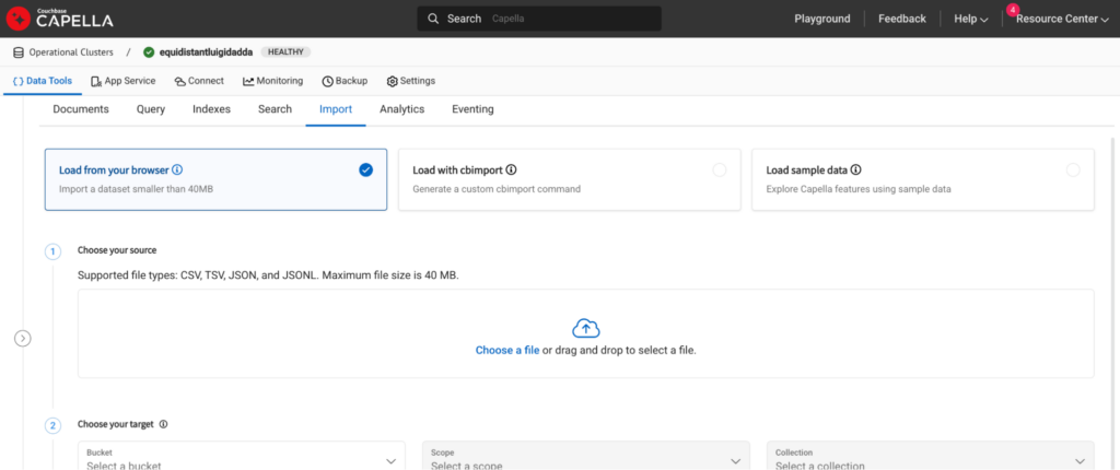 NoSQL data loading interface