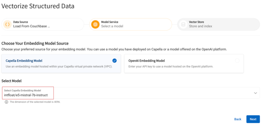 Choose an LLM model to automate vectorization