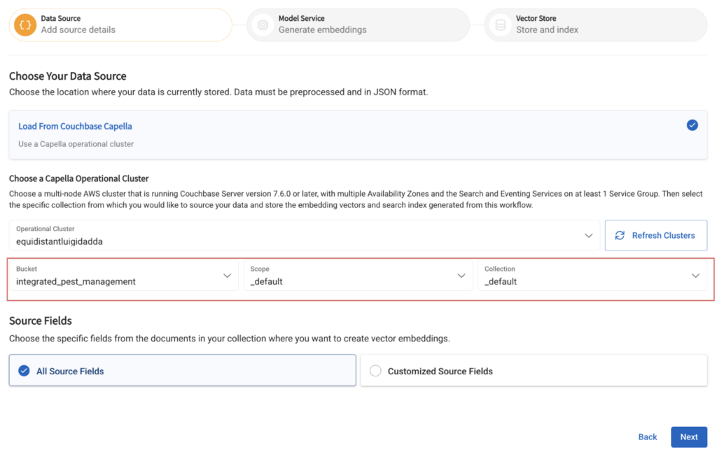 Automated vectorization in database