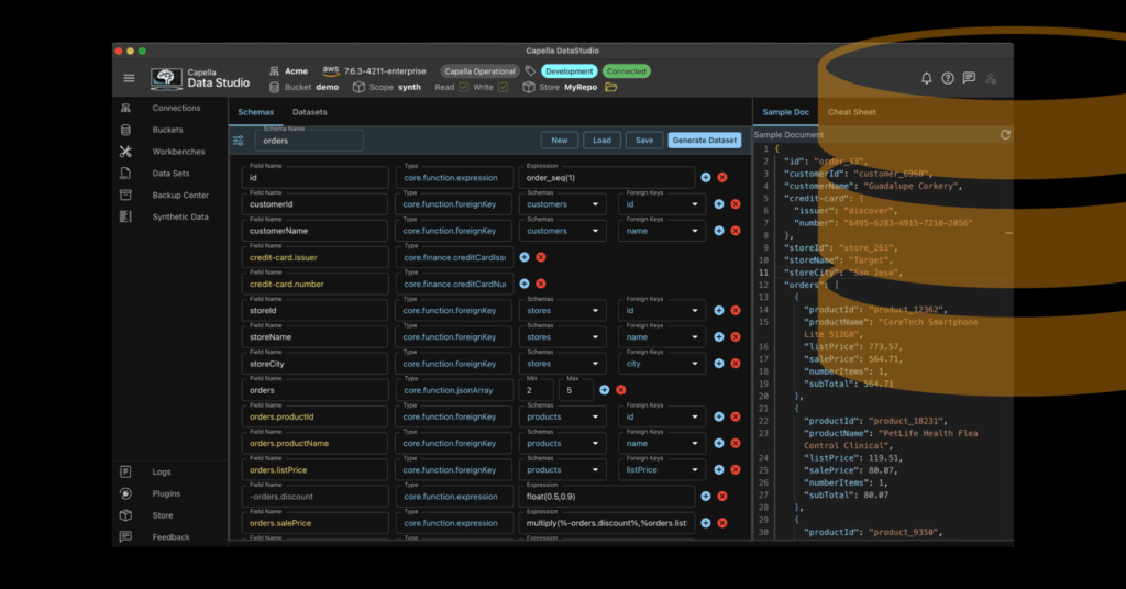 Synthetic Data Generation with Capella DataStudio