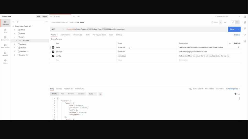 Use Postman With Couchbase Capella Public API