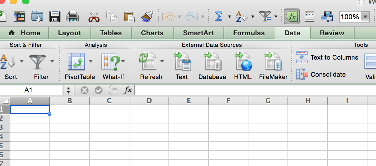 ODBC Excel Add Database - Mac