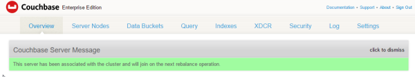 A Couchbase node has been successfully joined to a Couchbase cluster