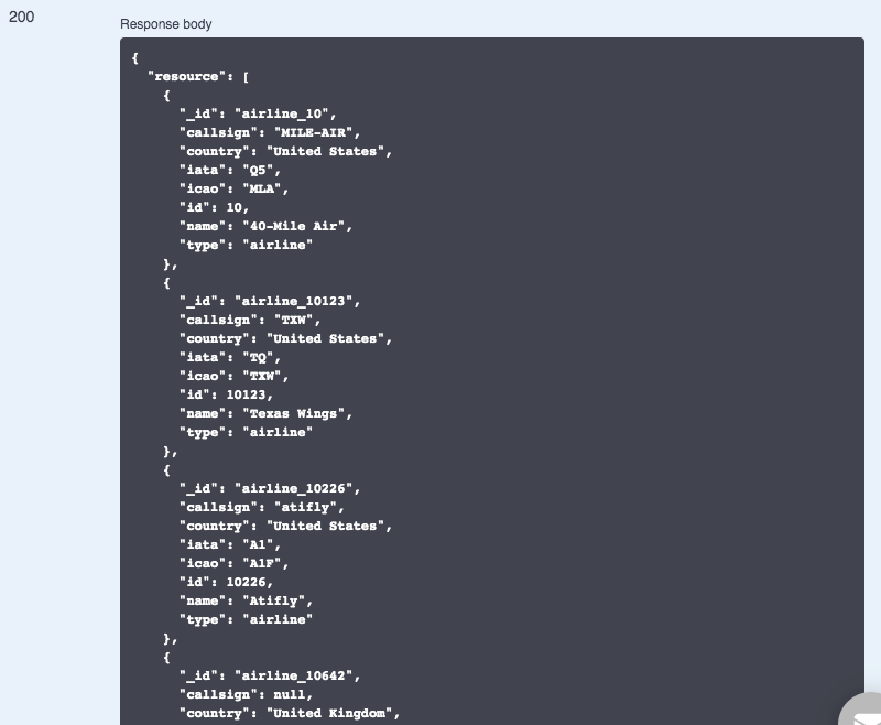 Couchbase results through DreamFactory