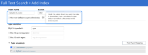 A non-default Scope/Collection(s) indexing process in the Couchbase Web UI