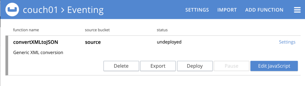 Eventing function controls