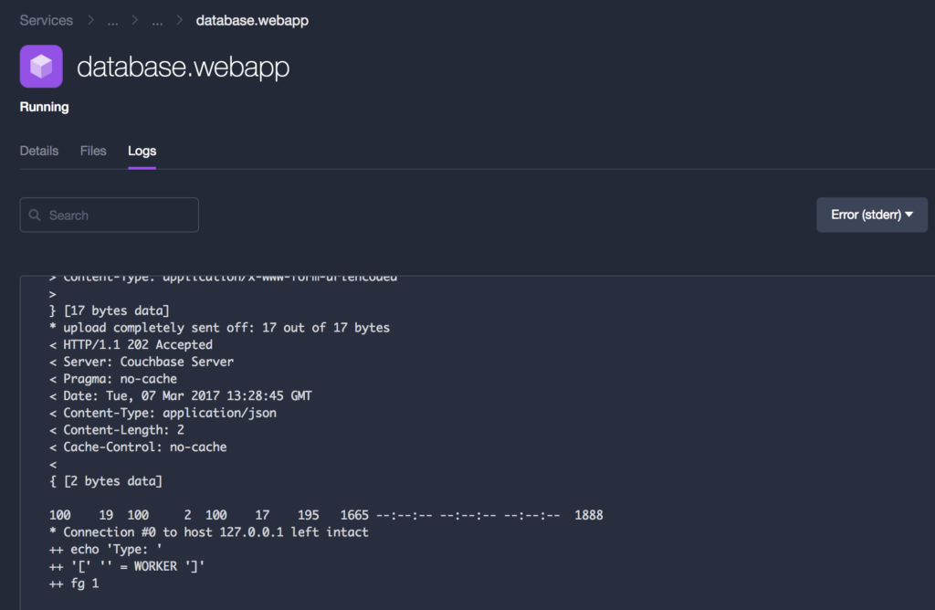 DC/OS Cluster Web Application