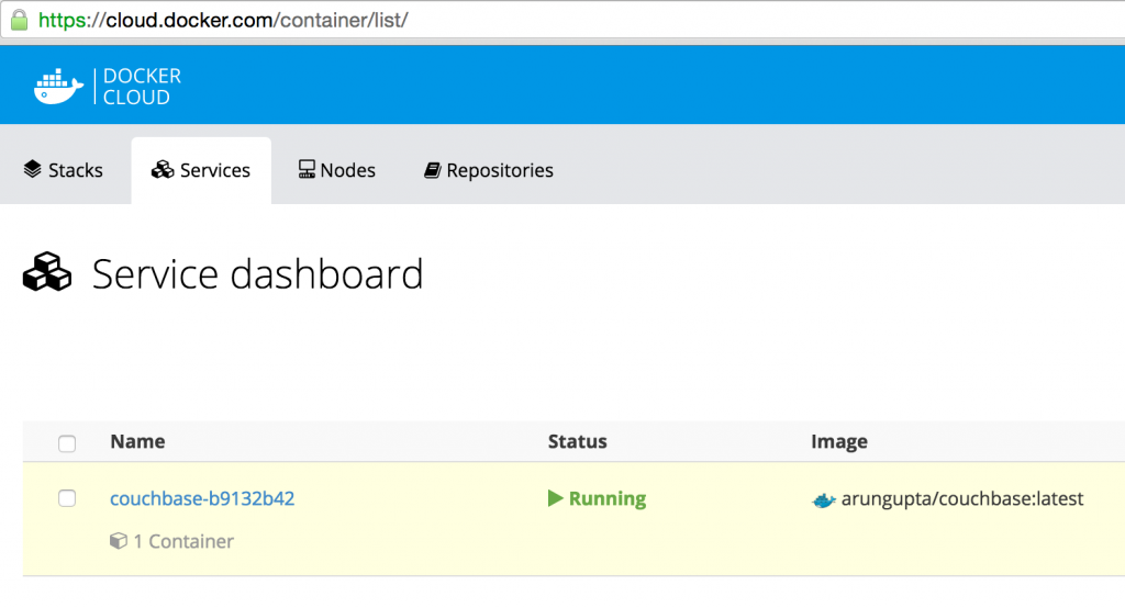 Docker Cloud Service Started
