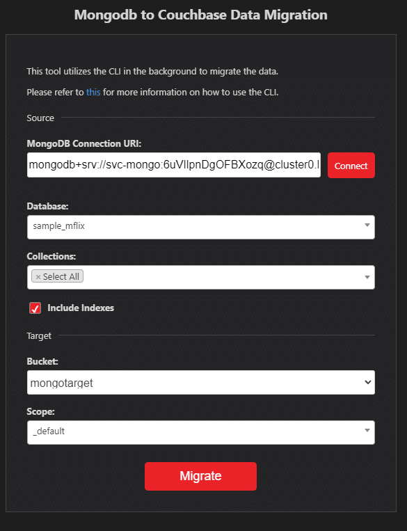 Data migration tool MongoDB to Couchbase