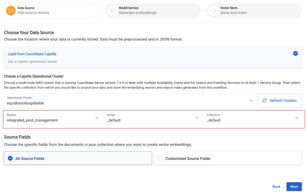 Automated vectorization in database