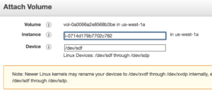 Portworx EC2 Create Volume
