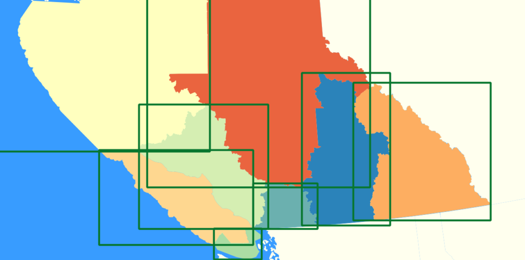 spatial indexes shown in QGIS map
