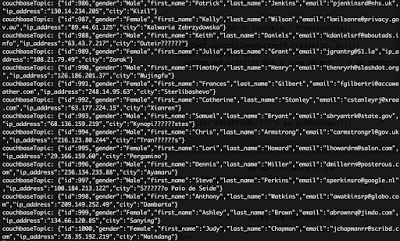 Output from the Consumer app