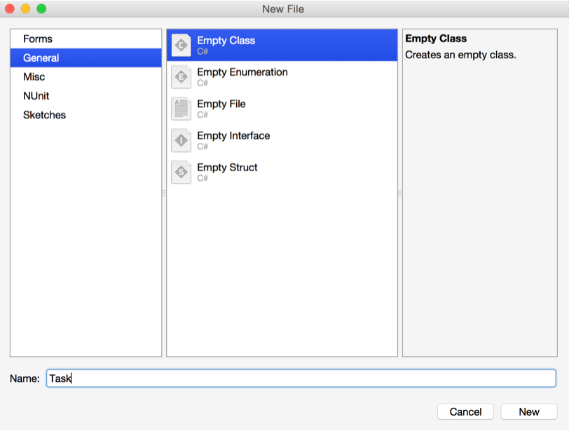 Task empty