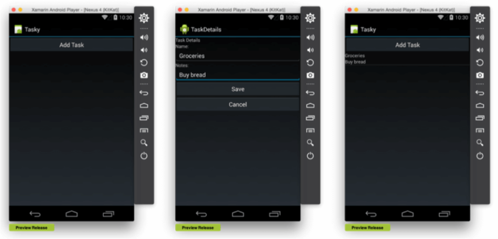 Task Xamarin